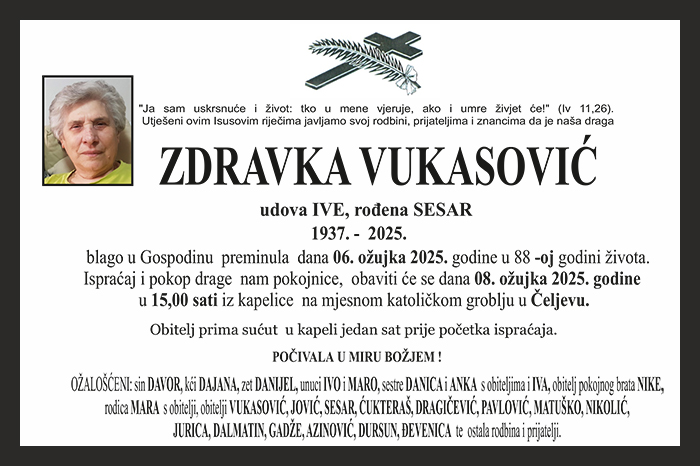 Zdravka  Vukasović
