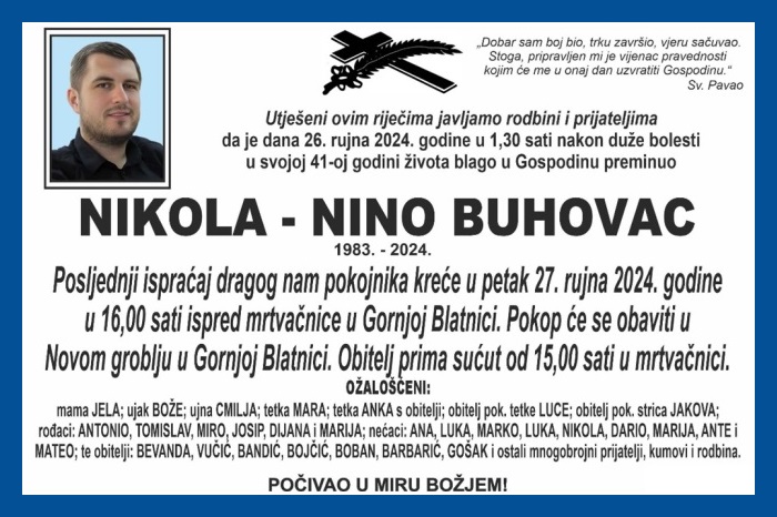 Nikola – Nino  Buhovac