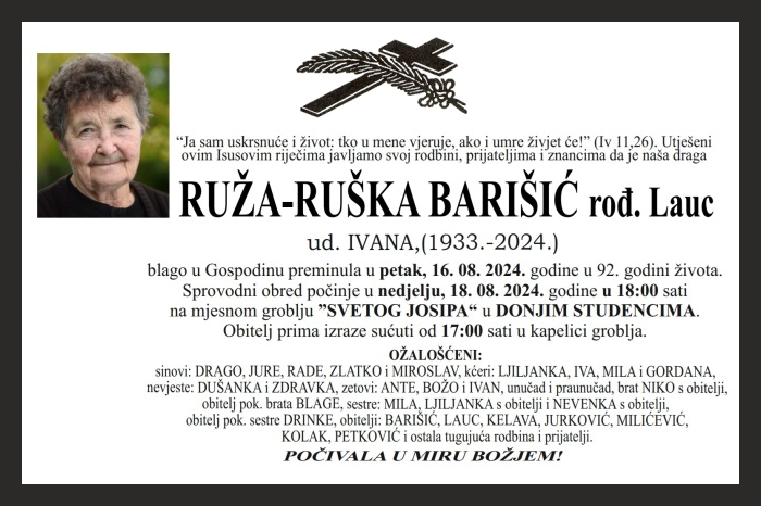 Ruža – Ruška  Barišić