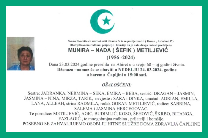 Munira – Nada  Metiljević
