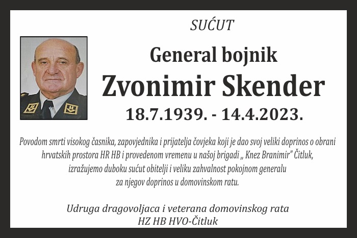 General Bojnik Zvonimir  Skender