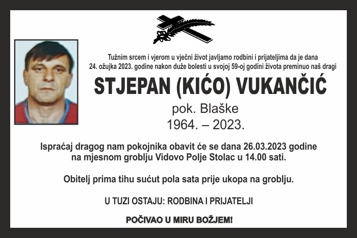 Stjepan (Kićo)  Vukančić