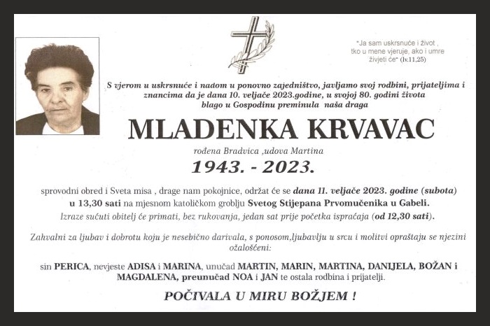 Mladenka  Krvavac