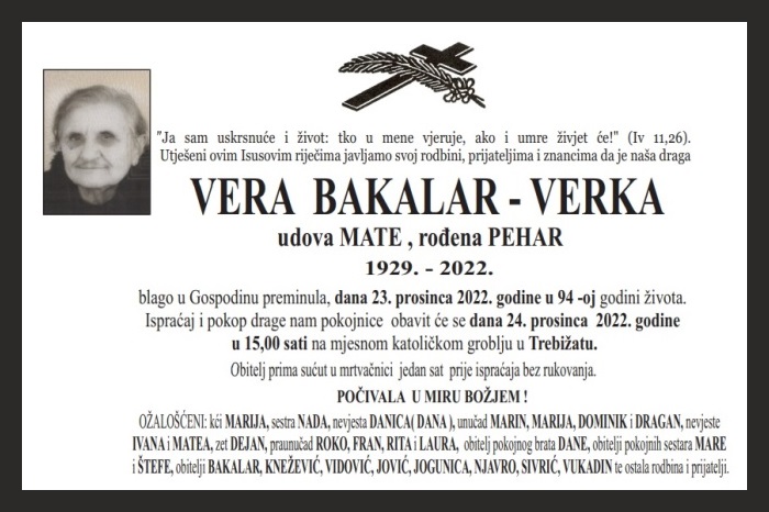 Vera Bakalar –  Verka