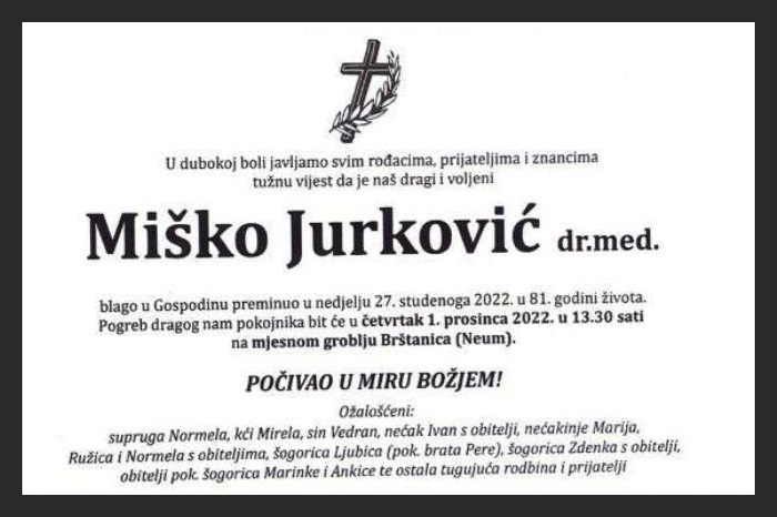 Miško Jurković Dr.  Med