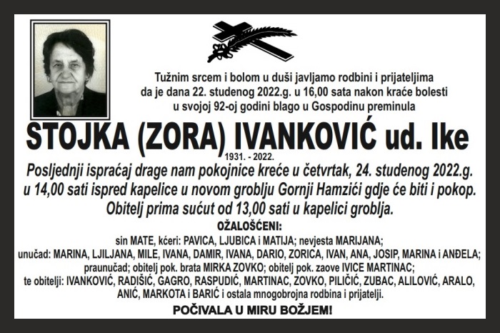 Stojka (Zora)  Ivanković