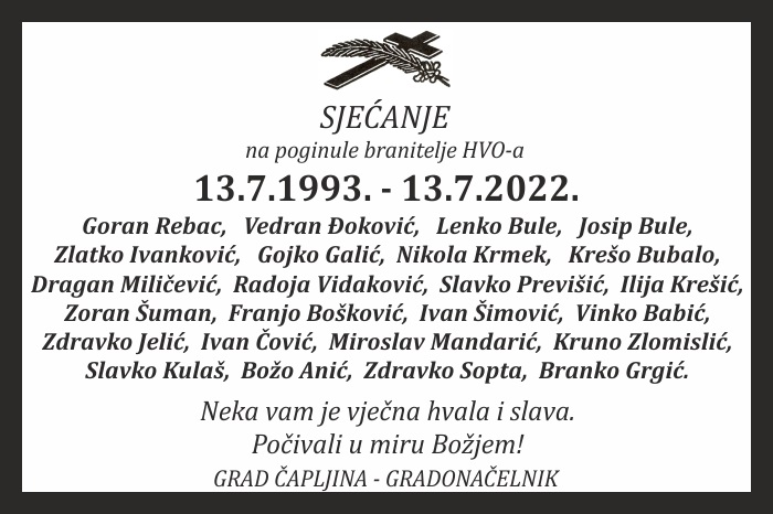 Sjećanje Na Poginule Branitelje  Hvo-A
