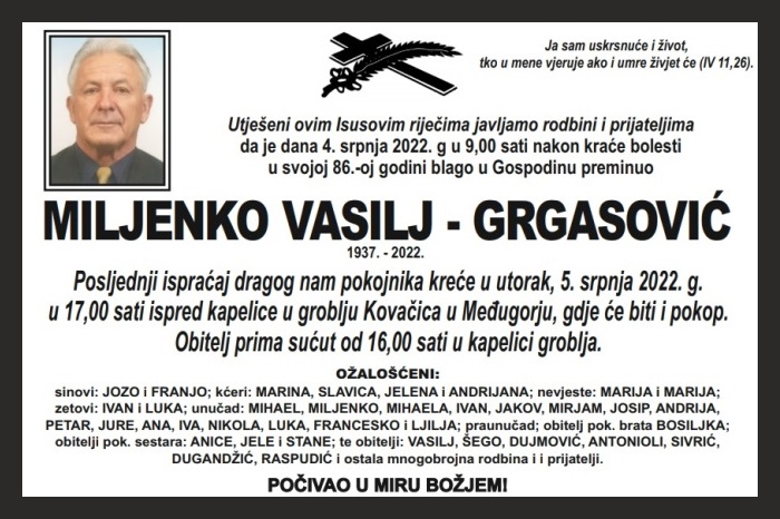 Miljenko Vasilj –  Grgasović