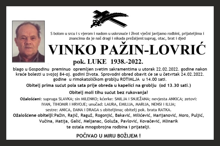 Vinko Pažin –  Lovrić