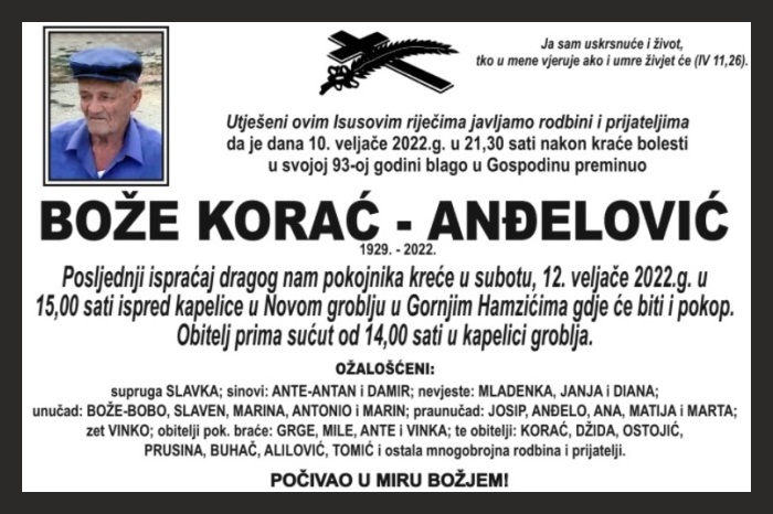 Bože Korać –  Anđelović