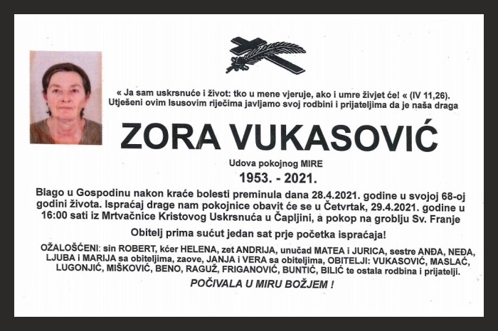 Zora  Vukasović