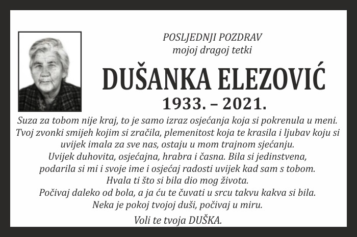 Dušanka  Elezović