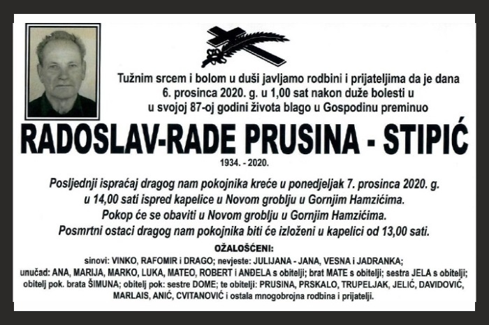Radoslav – Rade Prusina –  Stipić