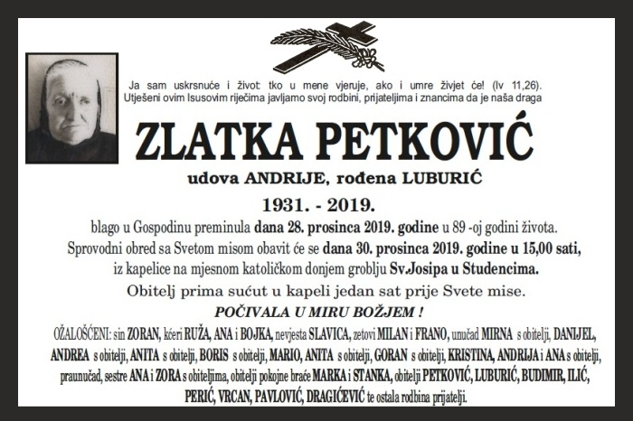 Zlatka  Petković