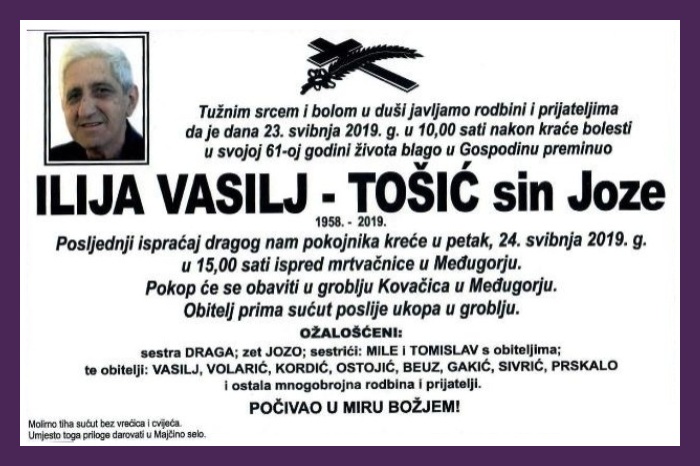 Ilija Vasilj –  Tošić