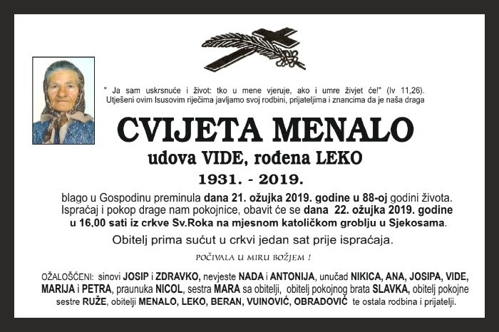 Cvijeta  Menalo