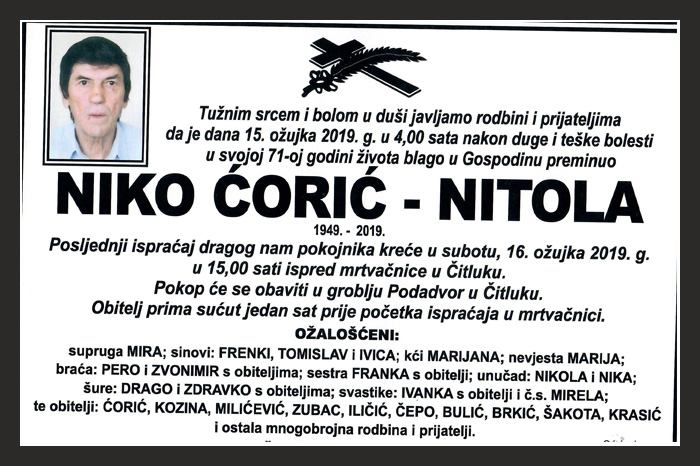 Niko Ćorić –  Nitola