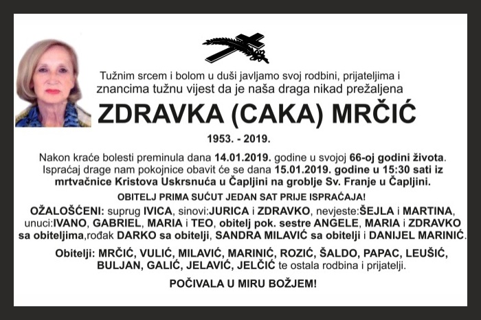 Zdravka (Caka)  Mrčić