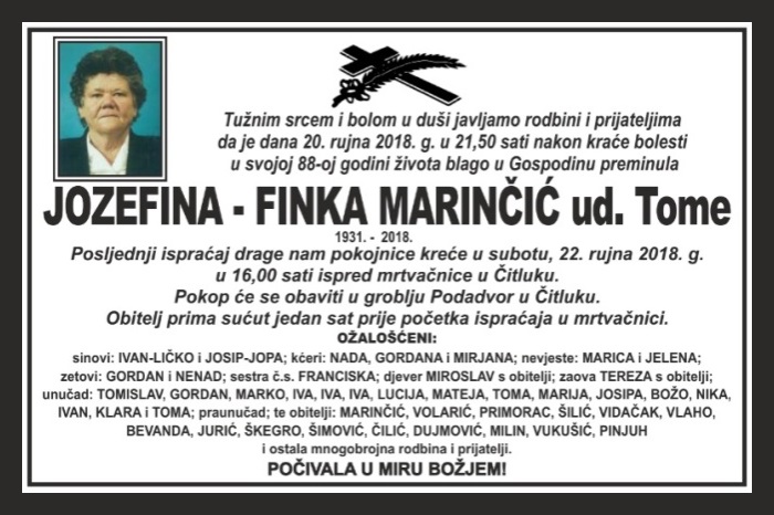 Jozefina – Finka  Marinčić