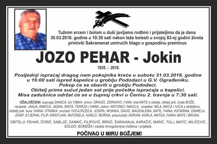 Jozo Pehar –  Jokin