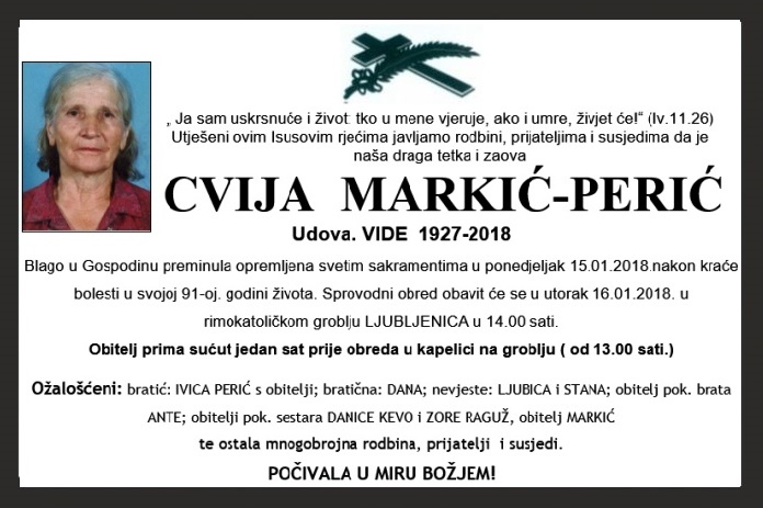Cvija Markić –  Perić