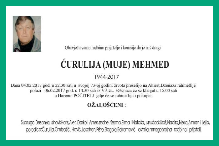 Ćurulija (Muje)  Mehmed